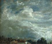 John Constable Cloud Study over a horizon of trees oil
